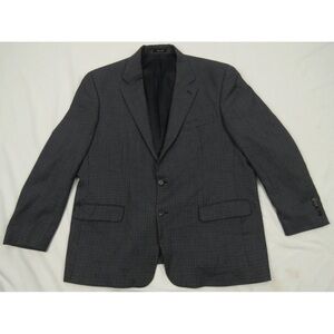 Lauren Ralph Lauren LRL 100% Wool Check 2 Button Blazer Sport Coat Jacket 46 R